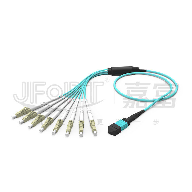MPO - Fanout LC DX do cabo de remendo 2.0mm da fuga do LC com a virola padrão da perda do milímetro do grampo