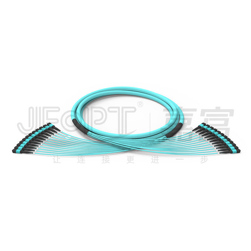 288 tronco multimodo da fibra ótica do PC do cabo OFNR OFNP MPO da unidade OM3-300 Mpo do sub dos núcleos 12