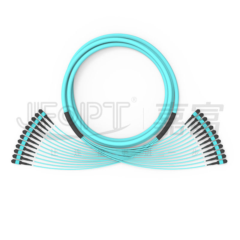 288 tronco multimodo da fibra ótica do PC do cabo OFNR OFNP MPO da unidade OM3-300 Mpo do sub dos núcleos 12