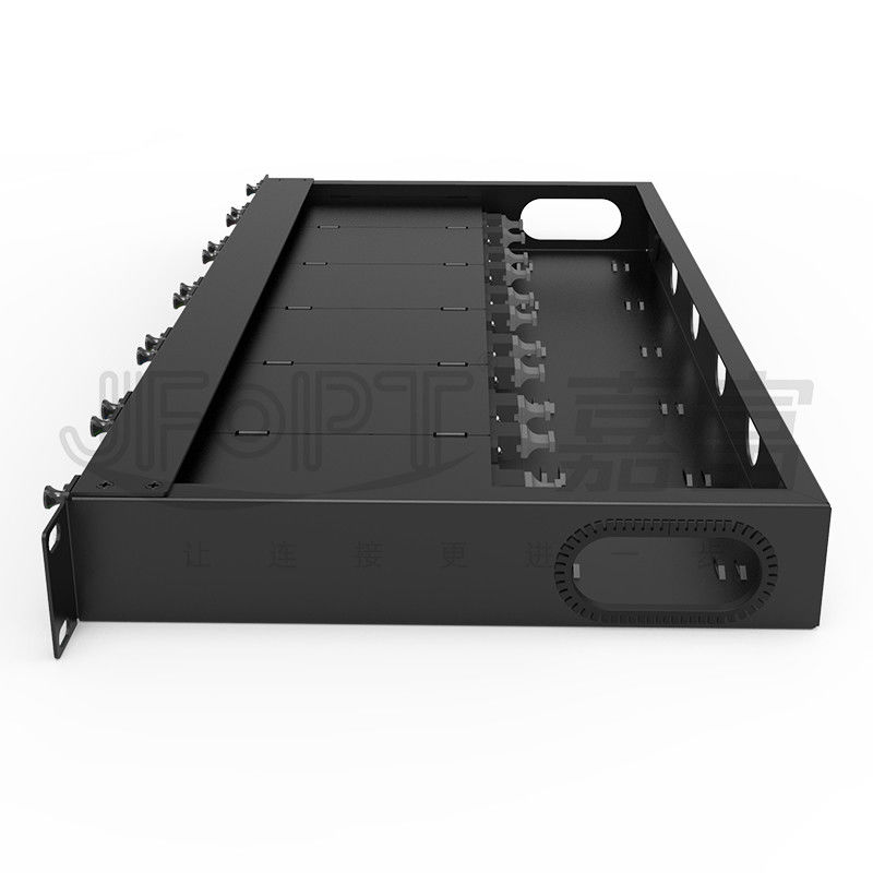 Painel de remendo de fibra 1U padrão núcleos de 19 polegadas 144 com as gavetas de 6PCS MPO-LC 24F MPO