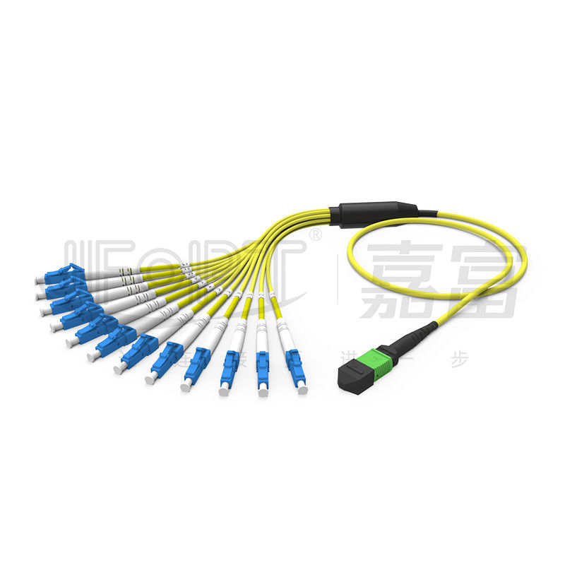 12 de Aqua multimodo frente e verso do cabo MPO-LC/SC/FC/ST 50/125 3.0mm LSZH da fuga das fibras MPO