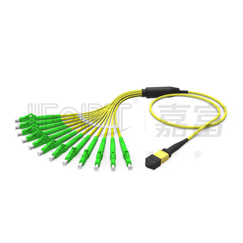 12 de Aqua multimodo frente e verso do cabo MPO-LC/SC/FC/ST 50/125 3.0mm LSZH da fuga das fibras MPO