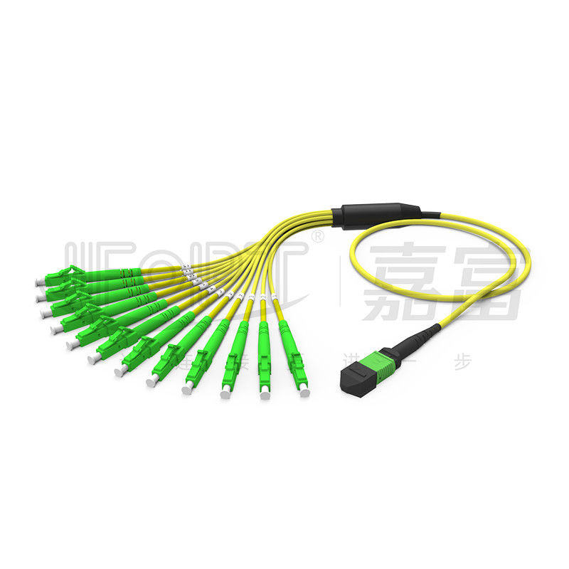 12 de Aqua multimodo frente e verso do cabo MPO-LC/SC/FC/ST 50/125 3.0mm LSZH da fuga das fibras MPO