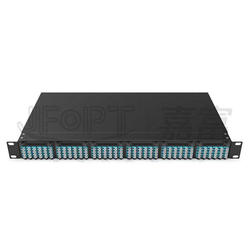 As gavetas do painel de remendo de fibra 6pcs da montagem em rack MPO com núcleos 1pc 24 ou 2pcs 12 retiram o núcleo do cabo de MPO-LC