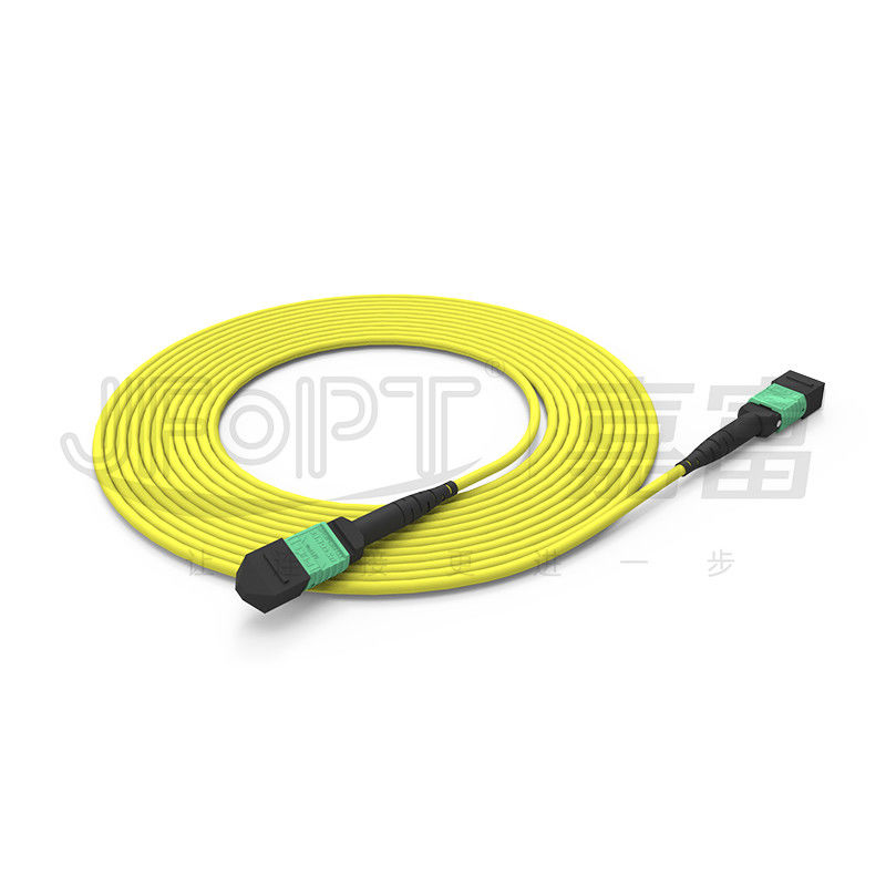 A polaridade do único modo OS2 do núcleo de MTP 24 um UL de OFNP avaliou o cabo de remendo da fibra ótica