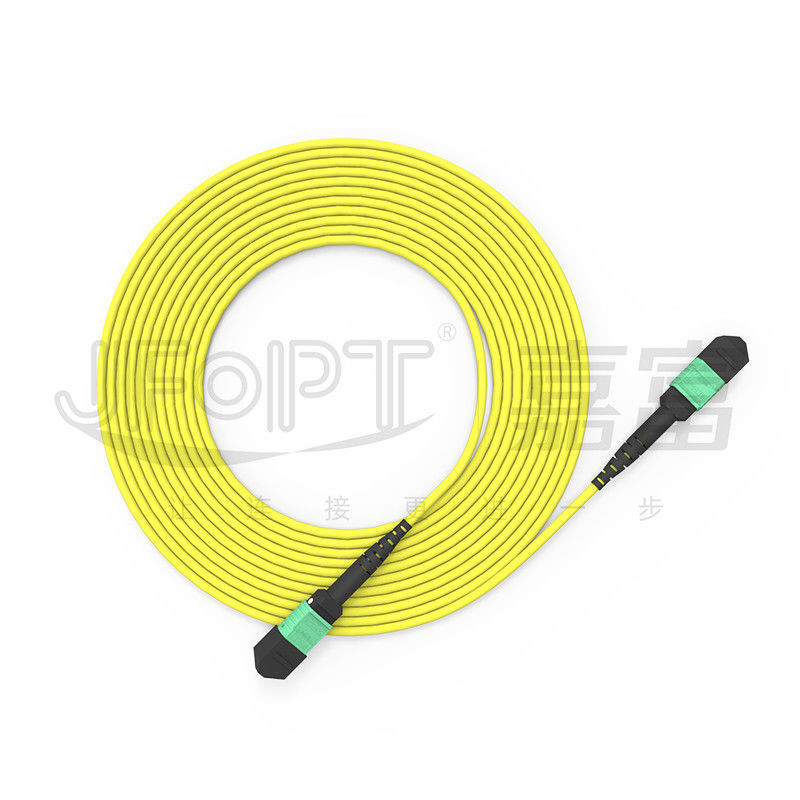 A polaridade do único modo OS2 do núcleo de MTP 24 um UL de OFNP avaliou o cabo de remendo da fibra ótica