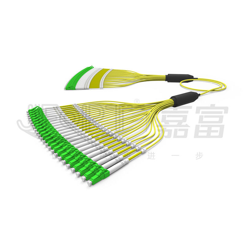 3.0mm terminou pre o ramo exterior amarelo da bainha LC/APC dos núcleos G657A1 do cabo de fibra ótica 24