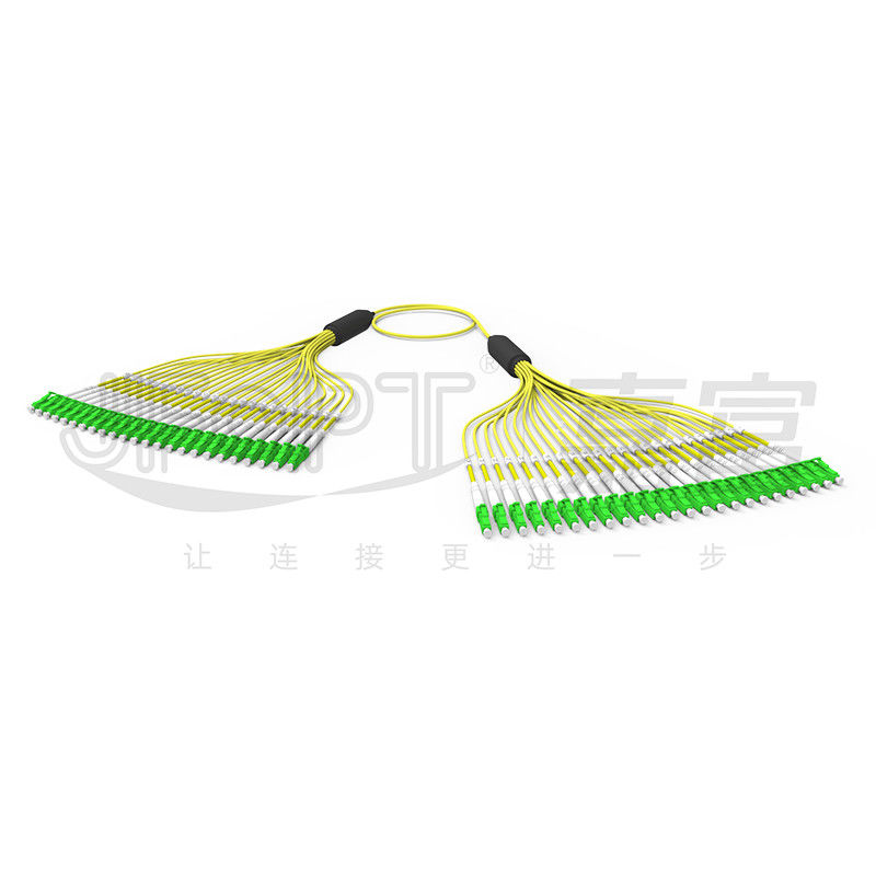 3.0mm terminou pre o ramo exterior amarelo da bainha LC/APC dos núcleos G657A1 do cabo de fibra ótica 24