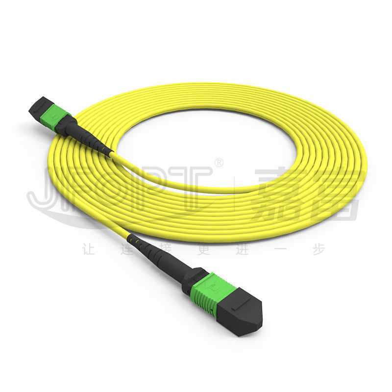 12-Core MPO Trunk Cable Patch Cord Single-Mode G657A1/G657A2 3.0 LSZH Reversão de Polaridade A/B