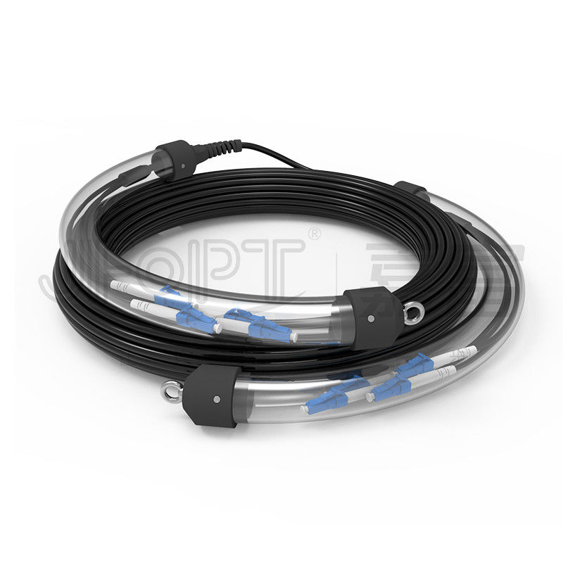 LC/UPC-LC/UPC Patch Cord 12-96 Cores G652D/G657A1/G657A2 Tight-Buffered com Kit de puxagem de olho