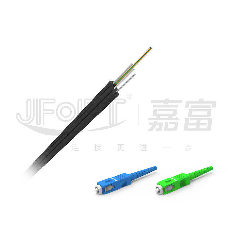 Cabos de fibra óptica de fibra óptica reforçada de FRP auto-sustentável com amortecimento apertado SC-SC Single Core G657A1/A2