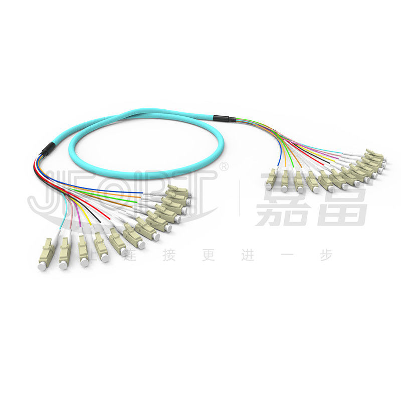 10 Gigabit Branch Ribbon Multimode Patch Cord 2-24 Núcleos OM3/OM4 Aqua LSZH Branch 2.0/3.0mm
