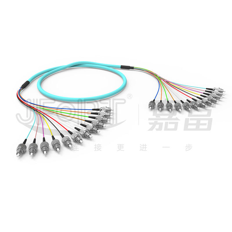 10 Gigabit Branch Ribbon Multimode Patch Cord 2-24 Núcleos OM3/OM4 Aqua LSZH Branch 2.0/3.0mm