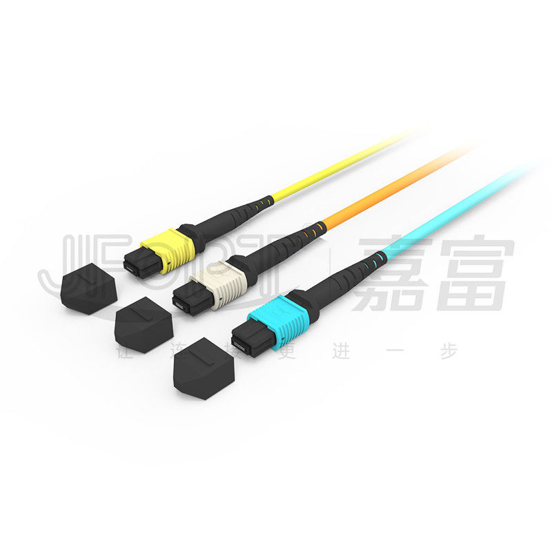 12 Núcleos Velocidade MPO Patch Cord Aqua Color para Conexão de Data Center 10G Multi-mode OM3 Fibra Óptica Patch Cord