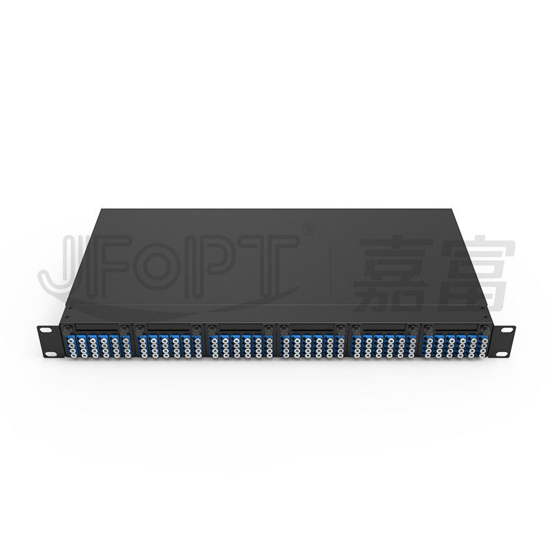 1U MPO-LC G657A1 144 Núcleos Densidade Caixa de junção de alta densidade com adaptador LC Chassis de aço laminado a frio