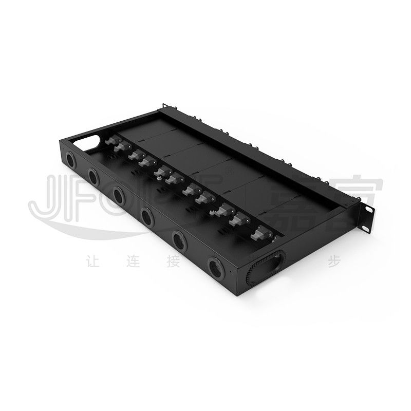 1U MPO-LC G657A1 144 Núcleos Densidade Caixa de junção de alta densidade com adaptador LC Chassis de aço laminado a frio