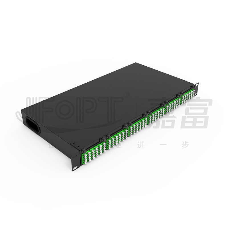 Chassi modular de alta densidade para adaptador quadruplo de LC MPO SM SL 144-core MPO-LC Patch Panel Caixa de módulo sem fusão