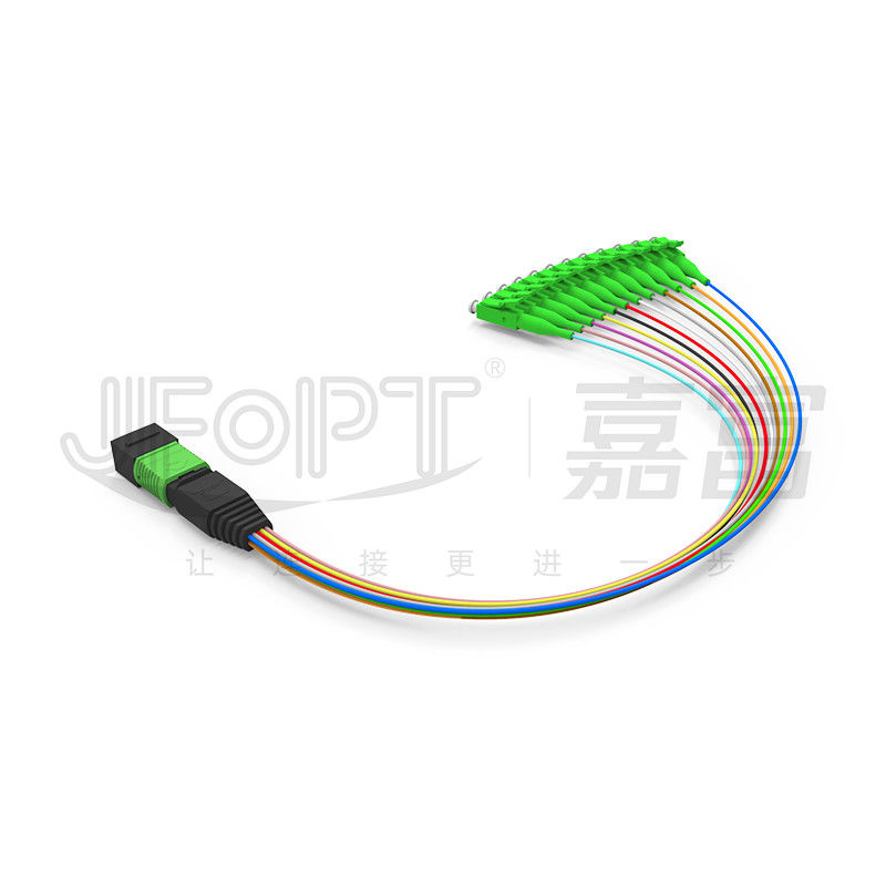 MPO-LC 0.9mm 12Cores Breakout Cable comprimento personalizado SM G657a1 Fibra Multi Fibra Modulo caixa adaptador Patch Cord