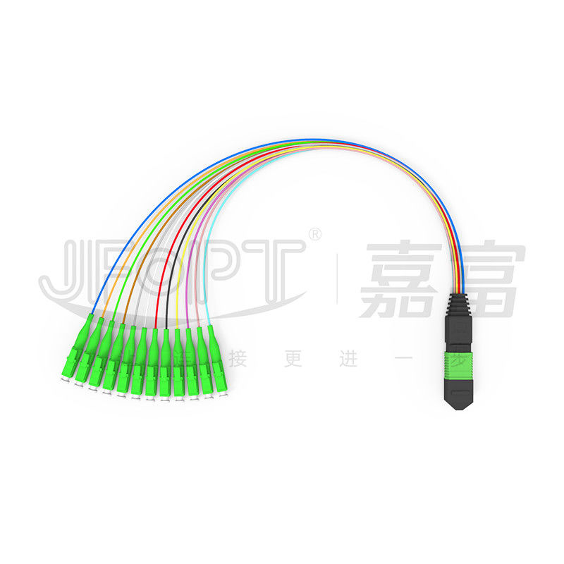 MPO-LC 0.9mm 12Cores Breakout Cable comprimento personalizado SM G657a1 Fibra Multi Fibra Modulo caixa adaptador Patch Cord